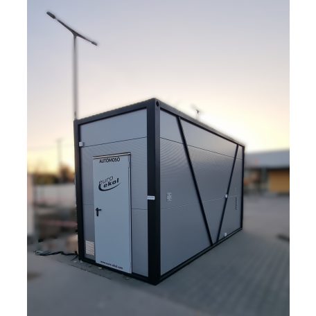 5 beállás, önkiszolgáló autómosó hőszigetelt konténerben