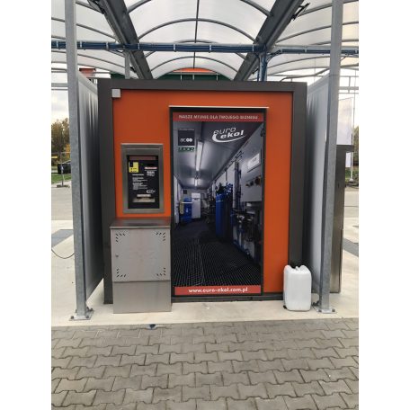 5 beállás, önkiszolgáló autómosó hőszigetelt konténerben