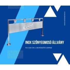   Rozsdamentes szőnyegmosó állvány  4 felfogató inox csipesszel