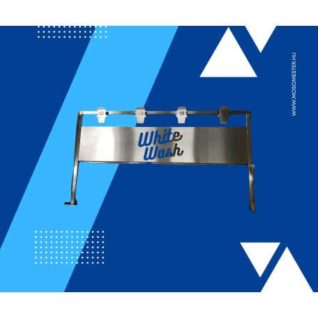 Rozsdamentes szőnyegmosó állvány  4 felfogató inox csipesszel