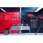 Rozsdamentes szőnyegmosó állvány  4 felfogató inox csipesszel