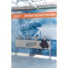 Rozsdamentes szőnyegmosó állvány  4 felfogató inox csipesszel