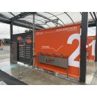 Rozsdamentes szőnyegmosó állvány  4 felfogató inox csipesszel