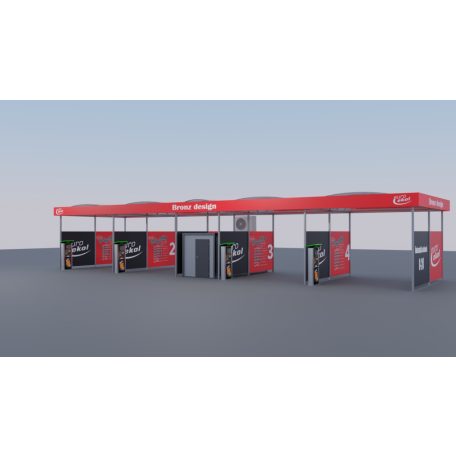 Önkiszolgáló autómosó tető Bronz Design 4 állás 