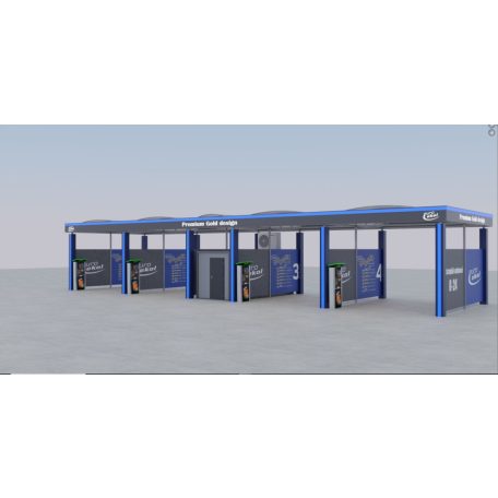  Önkiszolgáló autómosó tető Gold Premium Design 4 állás