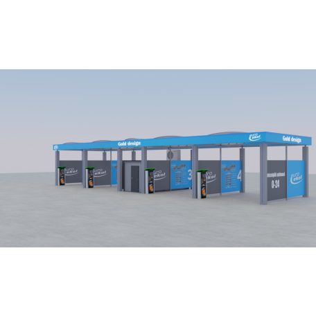 Önkiszolgáló autómosó tető Gold Design 4 állás