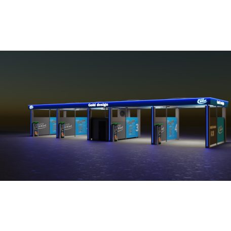 Önkiszolgáló autómosó tető Gold Design 4 állás