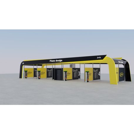 Önkiszolgáló autómosó tető Piano Design 4 állás