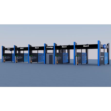  Önkiszolgáló autómosó tető Prestige 5 állás