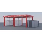 Önkiszolgáló autómosó tető Silver Design 2 állás