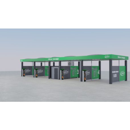 Önkiszolgáló autómosó tető Silver Design 4 állás